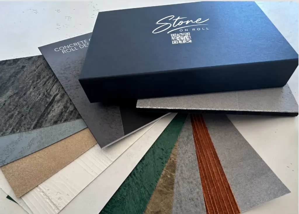 Sample kit stone on roll
